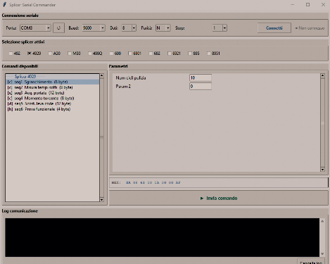Applicazione su PC per il collaudo dei giuntatori MESDAN